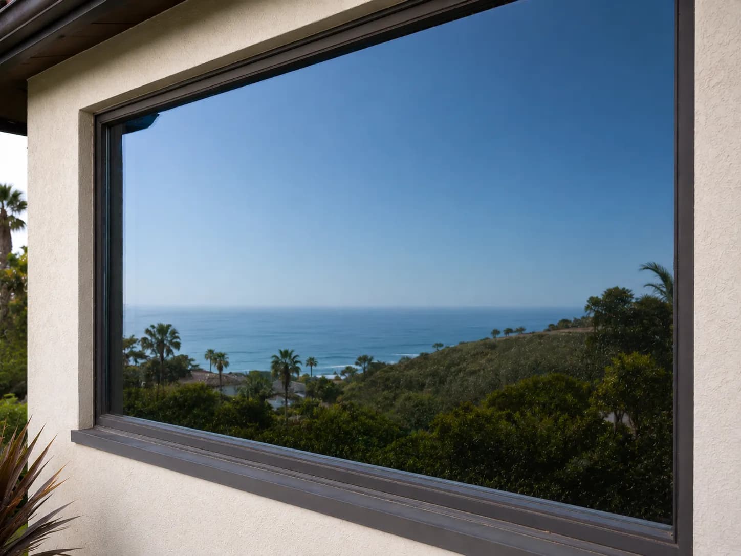 Window Cleaning before and after in Calabasas