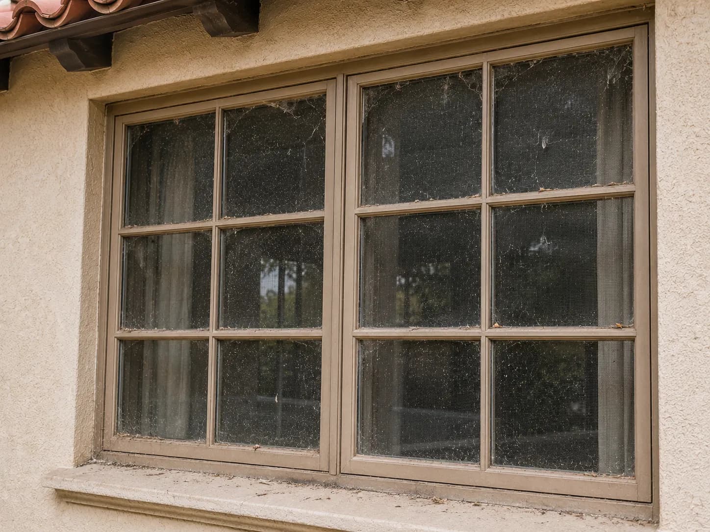 Window Cleaning before and after in Calabasas