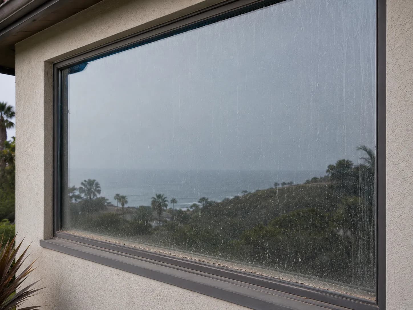 Window Cleaning before and after in Calabasas